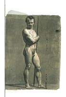 Male Nude Standing with Baton