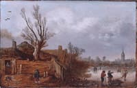 Cottages and Frozen River