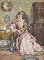 Lady Playing Music