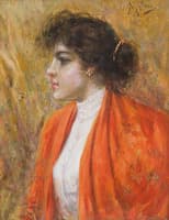 Girl with Orange Shawl