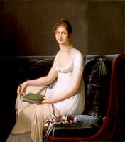 Portrait of a Woman Holding a Pencil and a Drawing Book