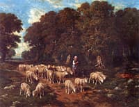 A Shepherdess with Her Flock