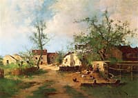 Farmyard with Chickens
