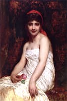 A Young Beauty with Roses
