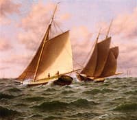 Schooners at Sea: a Close Shave