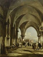 San Giorgio Maggiore from the Arcade of the Doge's Palace