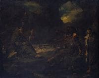 Mahl der Einsiedler in einer Höhle