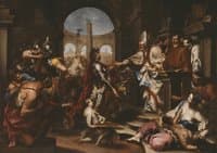 Theodosius Repulsed from the Church by Saint Ambrose