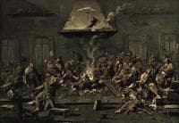 Interior with Monks