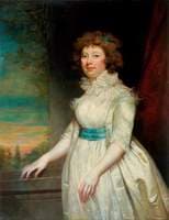 Portrait of a Lady Wearing a White Dress