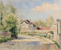 Lane through Village in Spring