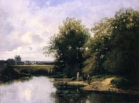 Summer Landscape with Fishermen