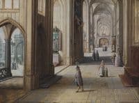 Interior of a Gothic Church Looking East