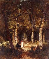 Young Women in the Woods