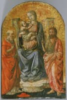 Virgin and Child Enthroned with Saints Jerome and John the Baptist