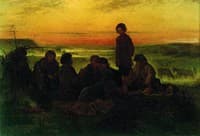 Peasant Boys Guarding Horses at Night