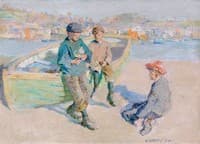 Children in Newlyn Harbour