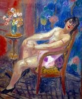 Femme assise avec mimosa
