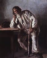 An Old Man Smoking a Pipe