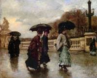 Elegantes Sous La Pluie