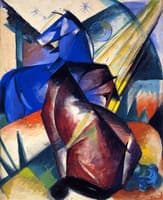 Two Horses, Red and Blue