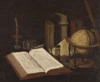 Still Life with Books and a Globe