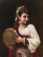 Italian Girl with Timbrel