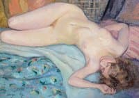 Reclining Nude with Red Hair