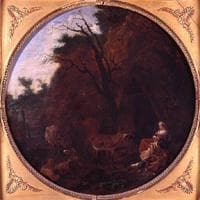 Pastoral Scene with a Sleeping Shepherd