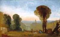 Italian Landscape with Bridge and Tower