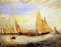 East Cowes Castle, the seat of J. Nash, Esq.; the Regatta beating to windward