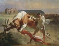 Man Fighting with a Bull