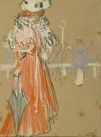 Female Figure in Red