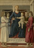 Virgin and Child Enthroned with Four Angels