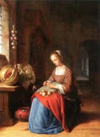 A Young Woman Preparing Vegetables in a Kitchen
