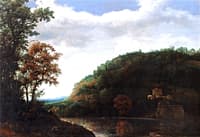 A Mountainous River Landscape....