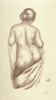 Femme de dos, drapée