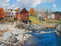 Autumn Day by a Stream