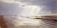Beach with Sun Drawing Water
