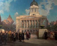 Lord Mayor and Lady Mayoress Receiving Princess Elizabeth in the Council House Square, 2 April 1946