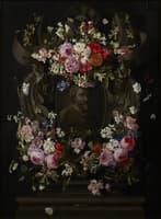 Cartouche with Flowers