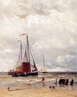 Fishing Barges at Low Tide