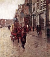 A Horse Drawn Cart on the Rokin, Amsterdam