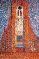 Sun, Church in Zeeland; Zoutelande Church Facade