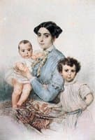 Portrait of Theresa Tittoni with Children