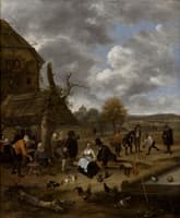 Landscape with an Inn and Skittles