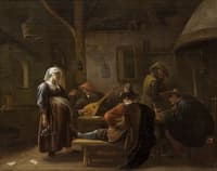 Tavern Scene with a Pregnant Hostess