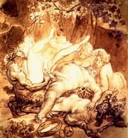 Silen, Satyr and Bacchante