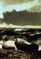 Coastal Scene with Approaching Storm