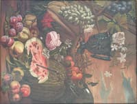Still Live with Fruits and Flowers